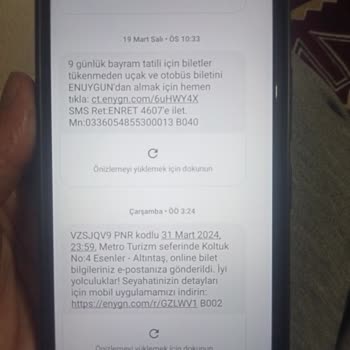 Metro Turizm Alınan Bileti Firmadan Otobüs İptal Mesajı Atıp Başkasına Satışı