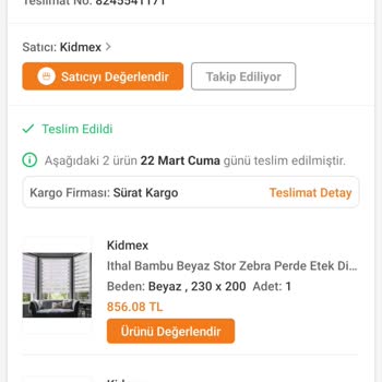 Kidmex Perde Stor Zebra Perdeleri