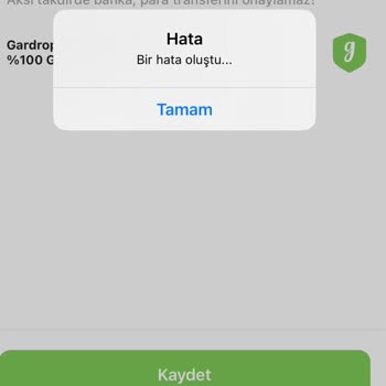Gardrops IBAN Hata Veriyor