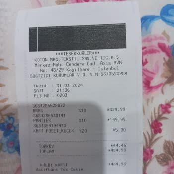 Koton Mağazası Fazla Ücret