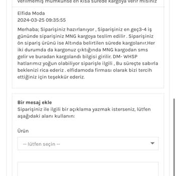 Elfida Moda Kargo Sorunu Yaşatıyor