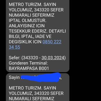 Metro Turizm'in Umursamazlığı