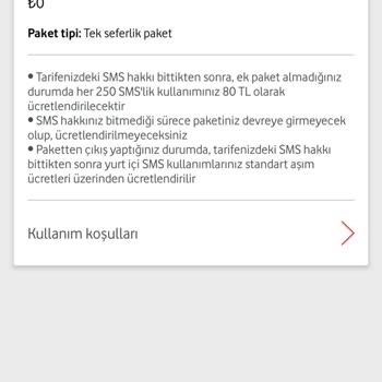 Vodafone Tarife Aşım Paketi Olmasına Rağmen Yüklenen Aşım Paketi Ücreti