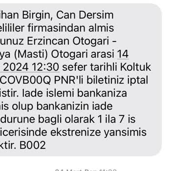 Obilet Paramın İadesi Yapılmadı