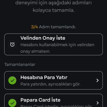 Papara Veli Onayı İptal