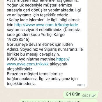 Avva İademi Gerçekleştirmiyor Sebepsiz Yere