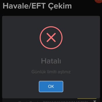 Betturkey Günlük Çekim Limitini Aştınız Hatası!