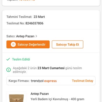 Alagözler Kuruyemiş Eksik Ürün Gönderdiler