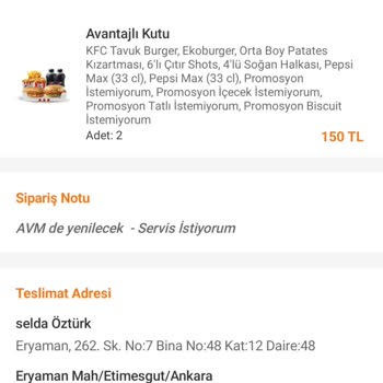 KFC'de Beklenmedik Sipariş Karmaşası