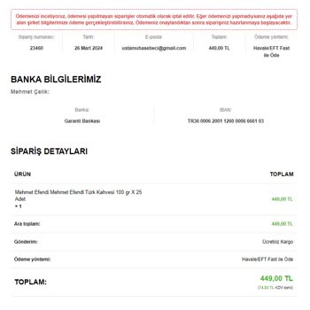 Erfa AVM Satın Alınan Ürünü Göndermiyor