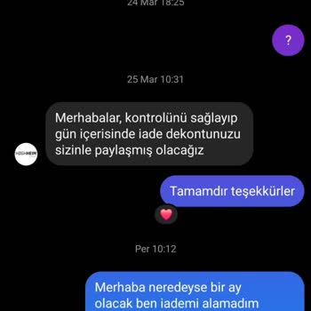 Hoghheim İade Alınan Ürünün Ücretini İade Edilmedi