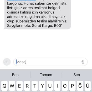 Sürat Kargo Hunat Şube Sıkıntısı