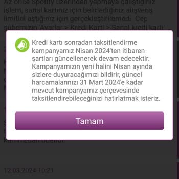 Enpara Sonradan Taksitlendirme - Kendi Verdikleri Söze İtibar Yok.