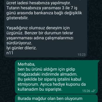 N11 Yanlış Fiyat Bahanesiyle Siparişimi İptal Etti.