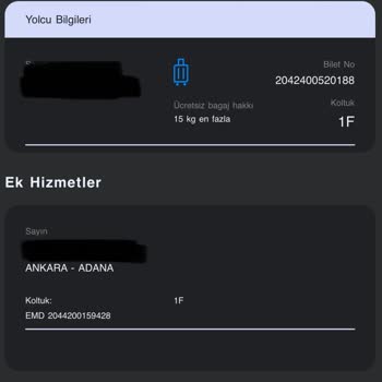 Ajet Ücretli Koltuğun Bilgi Verilmeden Değiştirilmesi