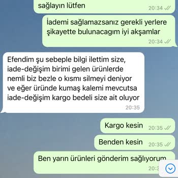 Pelin Şenoğlu Lekeli Ve Görsel Dışı Ürün Gönderimi