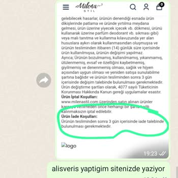 Milenastil İade Şikayet