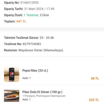 Trendyol GO Yanlış Teslimat İadesi