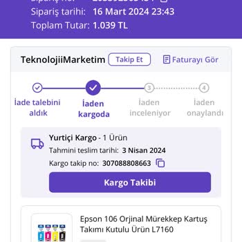 N11 İade Ettiğim Ürünün Parasını 10 Gündür İade Etmiyor