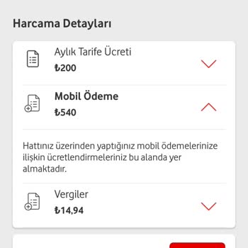 Vodafone Faturaya İzinsiz Ödeme Yansıttı