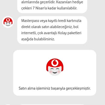 Vodafone 250 Liralık Kupon Yüklenmemesi