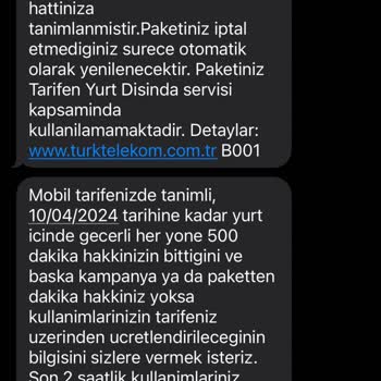 Türk Telekom Kullanmadığım Paketi Kullanmışım Gibi Ücret Alıyor