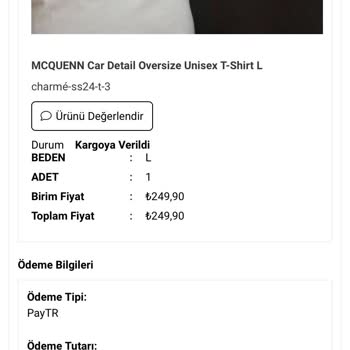 Charmé Butik Charme'den İadem Yapılmıyor