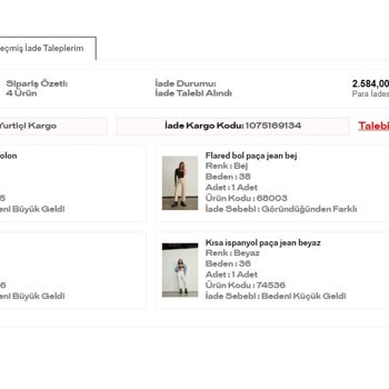 Vatkalı Markasından İade Skandallı