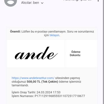 Ande Tesettür Sipariş İm 1 Haftadır Gelmedi