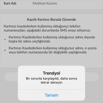 Trendyol Yemek Trendyol Uygulamasından Multinet Hesabı Silmek
