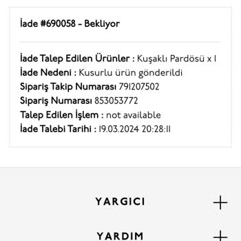 Yargıcı Kusurlu Gönderdiği Ürünün İadesini Yapmıyor