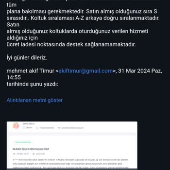 Bubilet.com Sahneyi Yanlış Yerde Gösteriyor