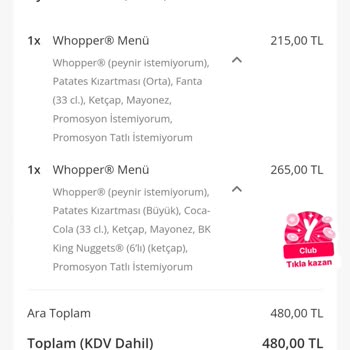 Yemek Sepeti'nden Burger King'in Yanlış Siparişi