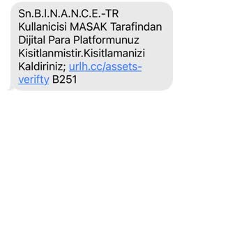 Binance TR MASAK Kısıtlama Mesajı