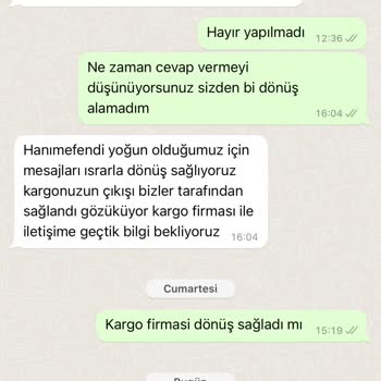 Merve Özen Kargolanmayan Sipariş Ve İletişimsizlik Sorunu