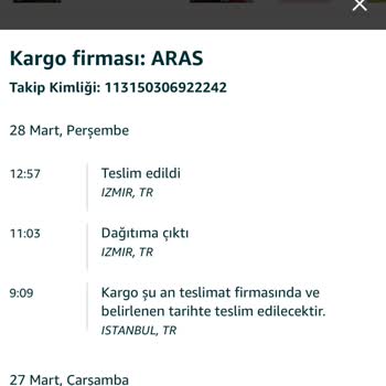 Amazon Ve Aras Kargo Teslimat Sorunu