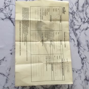 Nike Değişim İncelemesi Olumsuz SMS Bildirimi