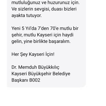 Kayseri Büyükşehir Belediyesi Numaramı Kaldırmalarını İstiyorum