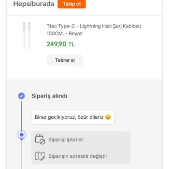 Hepsiburada Satın Aldığım Ürünün Farklı Bir Firma Üzerinden Alındığı İddiası