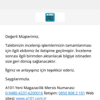 A101 Sipariş Oluşturmadan Kartımdan 2 Kere Para Çekti İade Yapmıyor