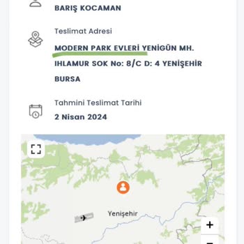 Yurtiçi Kargo Yanlış Adres İşaretlenmiş.