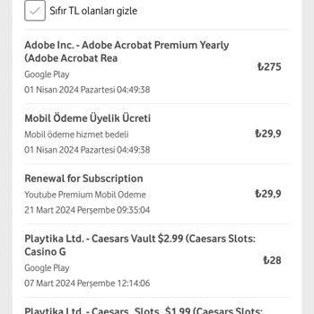 Vodafone'dan Şikayetçiyim Bilgim Onayım Olmadan Para Yansıtılmış