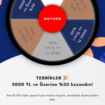 Boyner İndirim Çarkı Bilmecesi