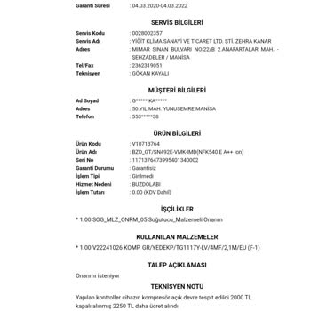 Vestel Yetkili Servis Buzdolabımı Bozdu Ve Üzerine Para Aldı