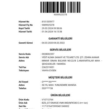 Vestel Yetkili Servis Buzdolabımı Bozdu Ve Üzerine Para Aldı