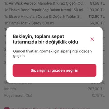 Yemeksepeti Market Ödeme Sorunu Yaşıyorum