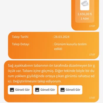 Trendyol 100 TL İçin Değişim İşlemi Yapmıyor.
