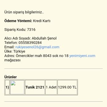 Eleganza Butik Yanlış Ürün Gönderimi Ve İade Almama