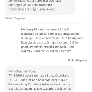 Hepsiburada Satıcılı Ürünlerin Kargo Kaynaklı Tarafıma İletilememesi