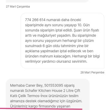 Hepsiburada Satıcılı Ürünlerin Kargo Kaynaklı Tarafıma İletilememesi